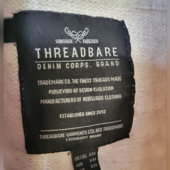 Threadbare Men's Tan Sweater Long Sleeve XXL - Picture 7 of 11